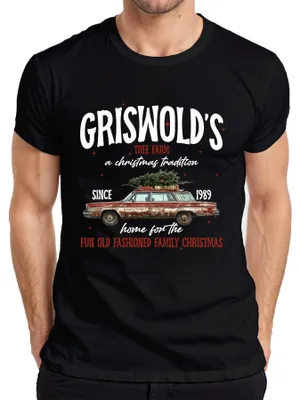 Obrázek produktu pro Griswolds Tree Farm Clark - Christmas Xmas Pánské tričko, černá, XXL