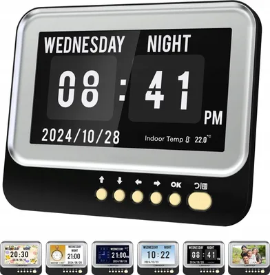 Obrázok produktu pre Digitálne hodiny 7'' palcový 1024x600 LED fotorámik na váš stôl