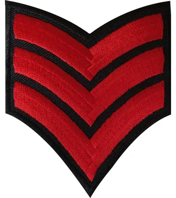Korporalstreifen Aufnäher Bügelbild Abzeichen Militär 6,9 x 7,7 cm
