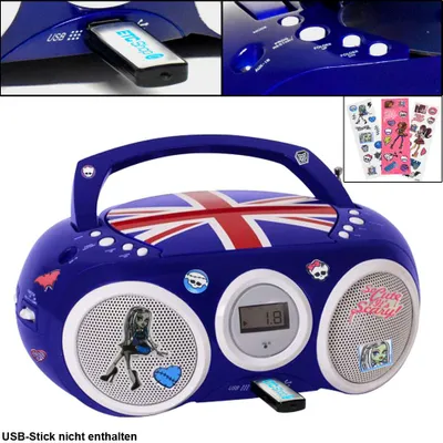 Produktbild von Jungen CD Spieler mit USB Anschluss und Radio mit Sticker