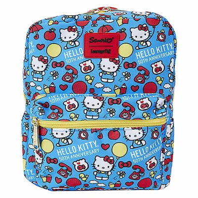Productafbeelding van Loungefly Hello Kitty mini-rugzak, 50e jubileum, all-over print