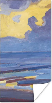 Produktbild von MuchoWow® Poster Am Meer - Piet Mondrian 20x40 cm - Plakat - Foto