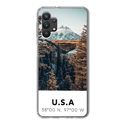 Produktbild von MuchoWow® Handyhülle Schutzhülle Hülle für Samsung Galaxy A32 5G Amerika - Berge - Bäume Silikon Softcase Handy Hülle - Softcase
