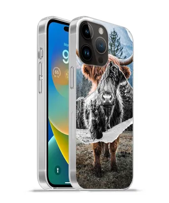 Produktbild von MuchoWow® Handyhülle Schutzhülle Hülle für Apple iPhone 14 Pro - Softcase Schottischer Highlander - Kuh - Tiere Silikon Softcase Handy Hülle - Umschlag