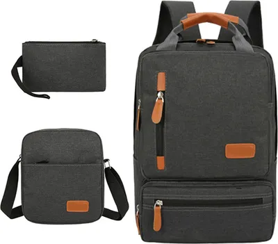 Obrázek produktu pro Batoh na notebook pro muže 3ks batoh Set batoh na notebook taška přes rameno Malá kapsa pro cestování škola práce College