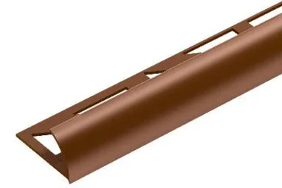 Zdjęcie produktu dla Profil do glazury PVC zewnętrzny 7mm Cezar Brązowy RAL8024 Mat 2,50m