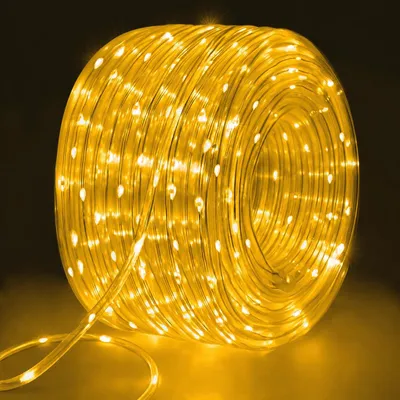 Imagen del producto de Guirnalda de luces LED con 100 luces, para uso exterior, luz blanca cálida, 10 metros, resistente al agua IP68