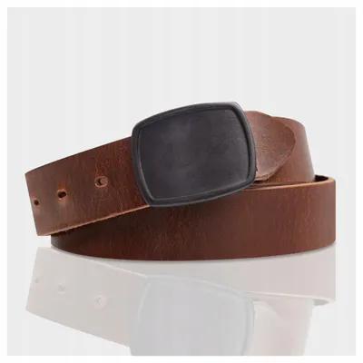 Immagine prodotto di Mustang | Cintura da uomo, pelle premium marrone, fibbia elegante, ideale per abiti da lavoro, lunghezza 85 cm