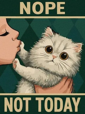 Immagine prodotto di Dipingere con i numeri - Poster. Non oggi 30x40 - Ideyka