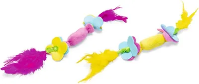 Produktbild von Karlie Kitty Kidz First Toy mit Federn - Katzenspielzeug - Catnip -