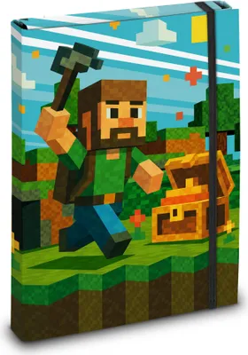 Produktbild von itenga Heftbox Motiv Blockgame Pixel DIN A4 Rückenbreite: 30 mm