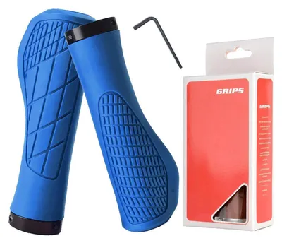 Produktbild von Fahrradlenkergriffe rutschfest mit Aluminiumschloss für 20-22mm Lenker Blau