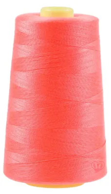 4572m Polyester Overlock Garn leuchtkoralle