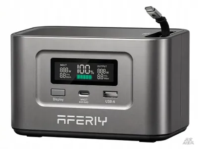 Productafbeelding van AFERIY Nano100: Draagbare powerstation en powerbank – 99,2Wh LiFePO4 batterij, 145W vermogen, snelladen via USB-C, geschikt voor zonne-energie, mogelijkheid om 3 apparaten tegelijkertijd op te laden