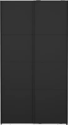Zdjęcie produktu dla Catania szafa 221x119x67cm, 2 drzwi przesuwne matowy czarny.