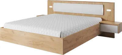 Produktbild von Bett Xelo 160 mit Nachtischen ohne Matratze