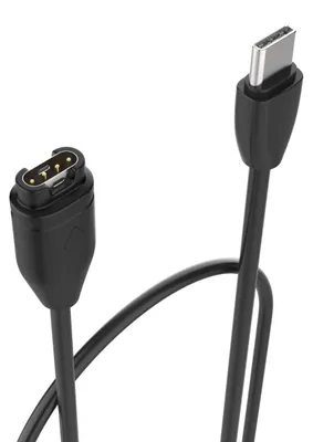Produktbild von Kabel USB-C für Garmin Smartwatches, Fixed USB Charging Cable, 1m, Schwarz