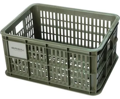 Produktbild von Basil Fahrradkasten Crate S 29x39.5x20.5cm moss green 17.5ltr