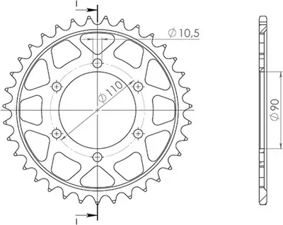 Immagine prodotto di In Acciaio Passo 630 - Z 35 Denti (Dis.12800)