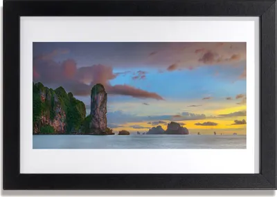 Produktbild von Bild 30x20 MDF-Rahmen Wandkunst Meer Berglandschaft