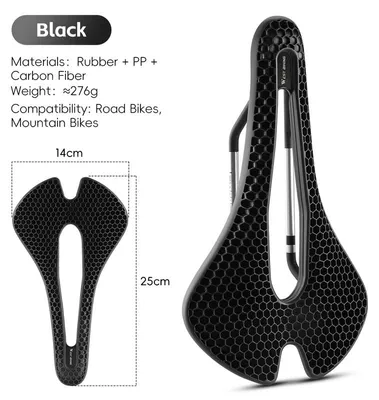 Obrázek produktu pro Sedlo na kolo, ergonomický design, technologie tlumící nárazy, barva: černá