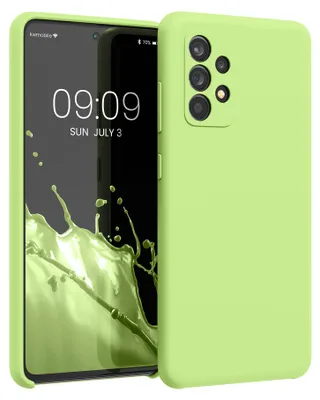 Produktbild von kwmobile Handyhülle für Samsung Galaxy A52 / A52 5G / A52s 5G Hülle - Case Silikon - Kabelloses Laden - Schutzhülle Cover in Grüne Tomate