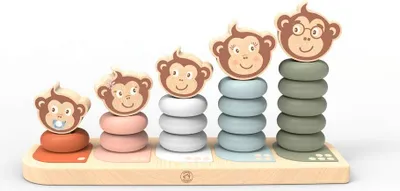 Productafbeelding van Speedy Monkey - Stapelspel met apenfamilie - 25,5 x 8 x 13,5 cm