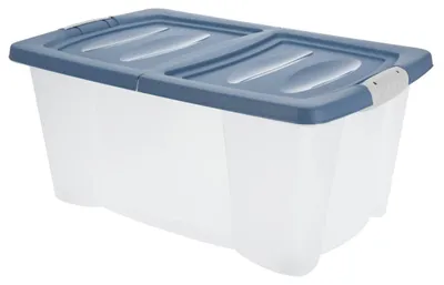 Produktbild von Kunststoffbox auf Rollen, mit Deckel, 45 L