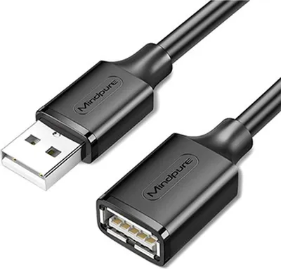 Image de INF Câble d'extension USB 2.0 Noir, PVC et Cuivre, Diverses Longueurs 3 m