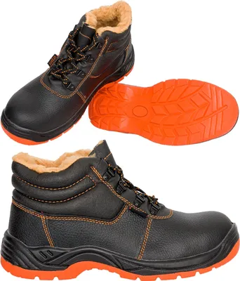Produktbild von Arbeitsstiefel Sicherheitsschuhe Gefüttert Winterschuhe Stahlkappe SB (106SB-OR) Gr. 47