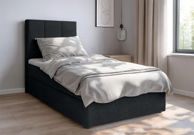 Produktbild von AX LIVING Boxbett Merea Boxspringbett Schwarz mit Bettkasten 80x200 cm