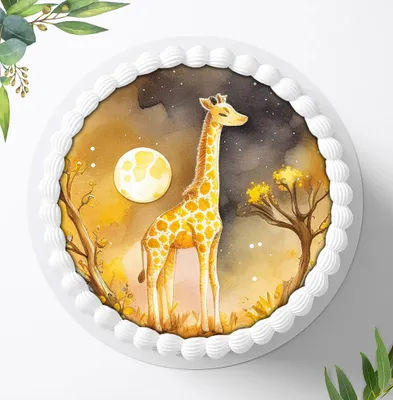 Produktbild von Für die Geburtstags Torte ein Tortenaufleger, Zuckerbild mit dem Motiv: Dschungeltiere, Essbares Foto für Torten, Fondant, Ø 20cm, 1234z