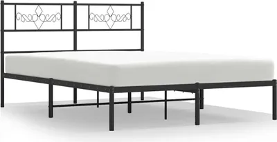 Obrázok produktu pre vidaXL Posteľný rošt s čelom kovový čierny 150x200 cm
