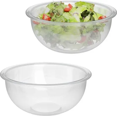 Produktbild von Transparente Salatschüsseln aus Glas im 2er-Pack, spülmaschinenfest