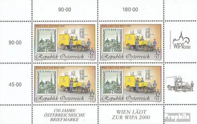Produktbild von Briefmarken Österreich 1998 Mi 2270I Kleinbogen (kompl.Ausg.) postfrisch WIPA 2000