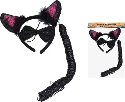 Produktbild von Karneval-Set – schwarze Katze