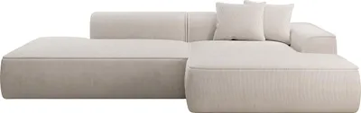 Produktbild von Ecksofa - Ecke rechts - Cord - Beige - ERYNEL