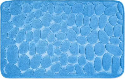 Immagine prodotto di WohnDirect Tappeto da bagno in morbido memory foam LONDRA Blu 60 x 100 cm