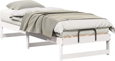 Image de Cadre de lit Blanc 90 x 210 cm Pin massif