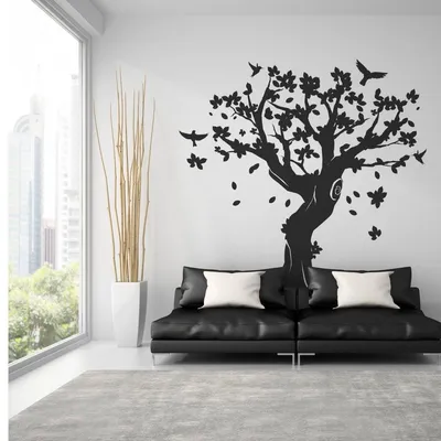 Produktbild von Decords Wandtattoo – moderner dekorativer Baum, 305 x 381 cm