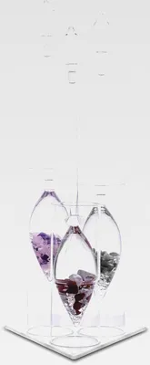 Produktbild von Halter für 3 Edelsteinphiolen (Glas)