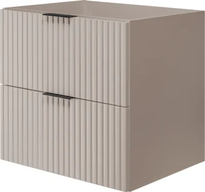 Produktbild von Badezimmerschrank, Kaschmir mit schwarzer Griff, 60 x 57 x 46 cm