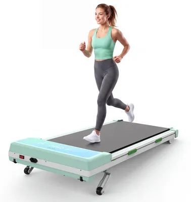 Image de Tapis de course, tapis de course pour la maison avec inclinaison automatique de 15 %, poids maximal 150 kg, moteur silencieux, vert, 118,5 cm, 13 cm, 150 kg, 51 cm