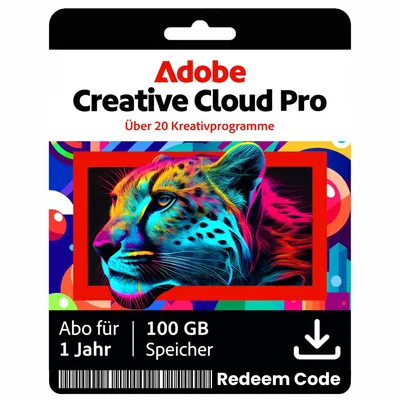 Produktbild von Adobe Creative Cloud Pro - 12 Monate | Redeem Code sofort per E-Mail | Mac & PC | Vollversion