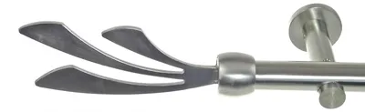 Produktbild von Edelstahl Look Gardinenstange 20mm Wandträger 1-läufig, Länge wählbar H31 E84 R