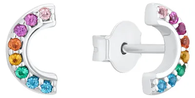 Produktbild von 925er Silber Ohrstecker Regenbogen für Mädchen von s.Oliver