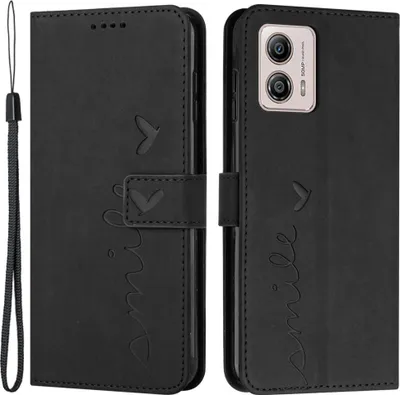 Produktbild von Motorola Moto G13 / G23 / G53 Hülle - Coverup Smile Klapphülle - Schwarz