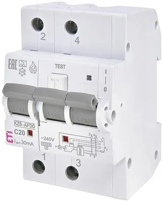 Produktbild von ETI Brandschutzschalter KZS-AFDD 3M2p 2-polig C20