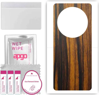 Produktbild von apgo Rückseite Schutzfolie, Skin, kompatibel mit Oppo Find X6, Hinten Displayschutzfolie aus Vinylfolie, kratzfest, einfache Montage - Tigerwood