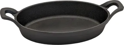 Produktbild von osoltus Grillpfanne Gusseisen mit 2 Griffen oval 22 x 15 cm